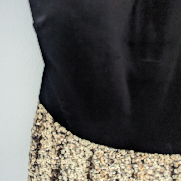 Guess Black and Gold Sparkle Mini Dress - Picture 2 of 16